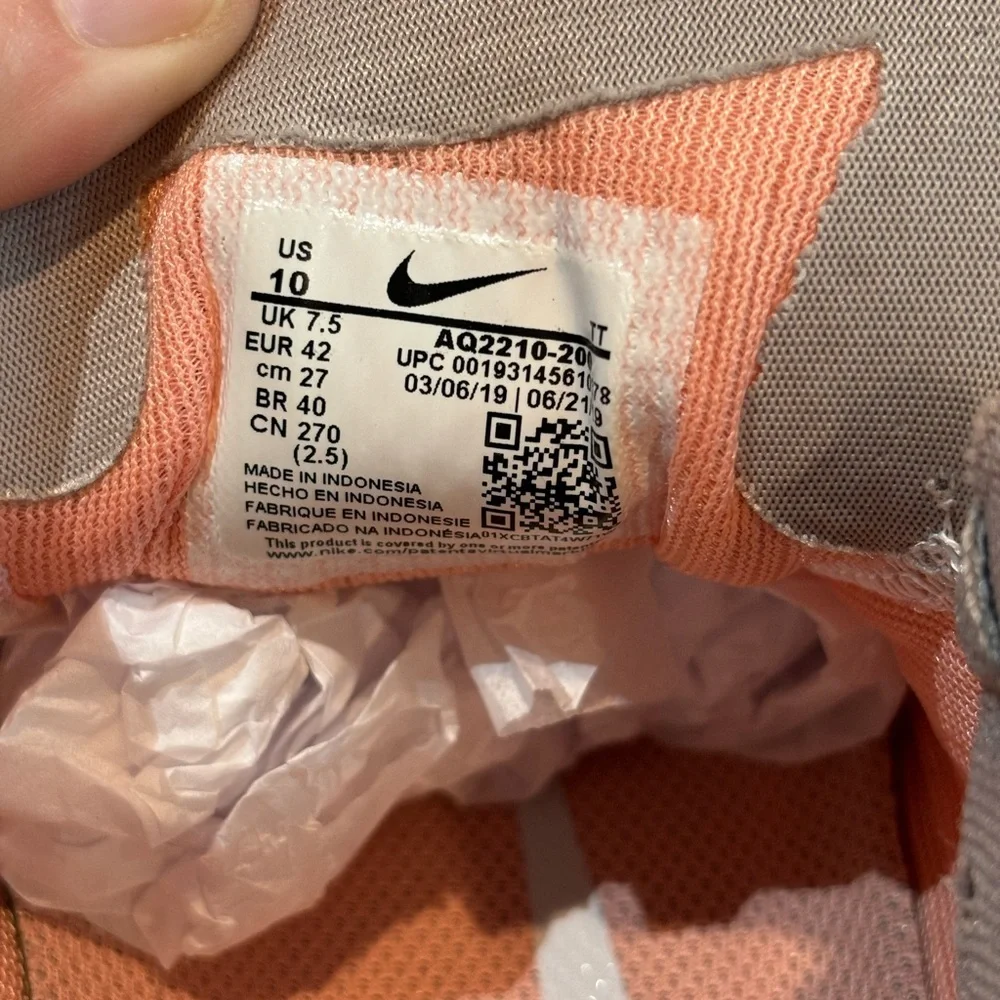 Nike Air Pegasus‎ 36 Gray/Pink/Peach Sz 10 Style # AQ2210-200